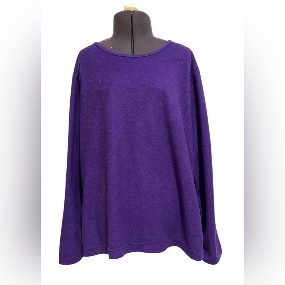 Oscar de la Renta Cozy Pajama Lounge Top Purple Size M - Picture 3 of 7